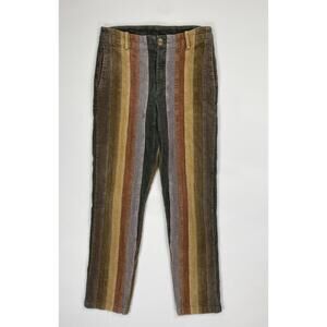 YITAI Vertical Paneled Corduroy Pants Y.T.G. Multicolored Stretchy Size Small